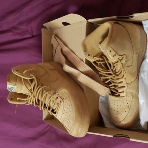 Nike AF1 high wheat/Flax excellent condition men's 10.5